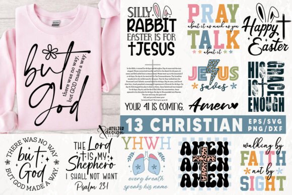 13 Boho Elegant Christian Graphics for T-Shirt Designs