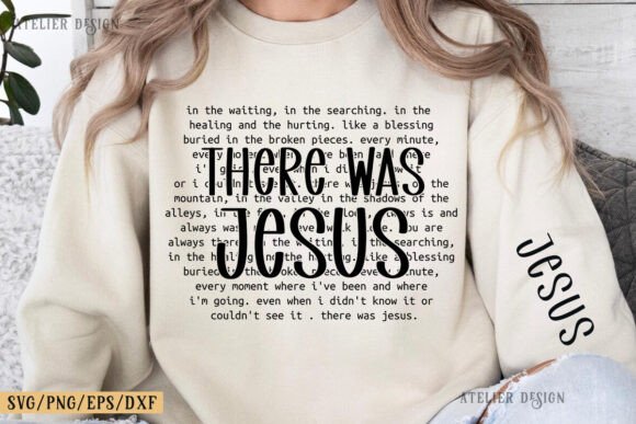 Bible Verse Shirt, There Was Jesus PNG for T-Shirt Designs