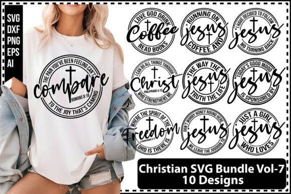Christian SVG Bundle Vol-7 for Graphics and T-Shirt Designs