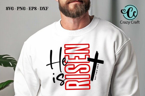 He is Risen Svg Png: A Versatile Graphic for T-Shirt Designs