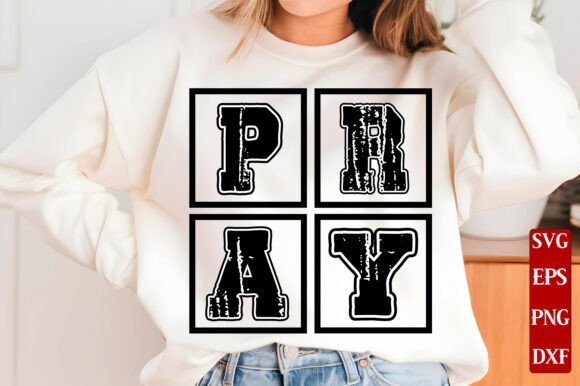 Preppy Christian Pray SVG: Perfect for T-Shirt Designs and Graphics
